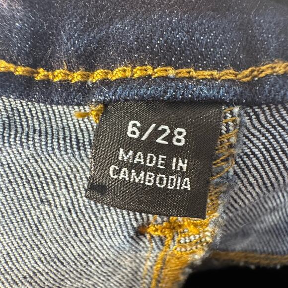 INC International Concepts Size 6 High Rise Wide Leg Denim Blue Jeans Pre-Owned - Picture 5 of 9